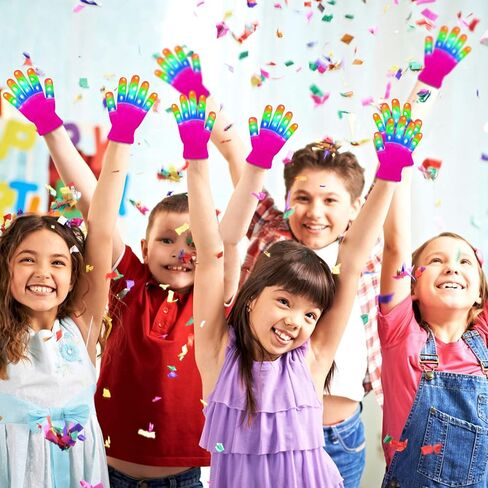 Gifts for 4 5 6 7 8 9 Year Old, LED Gloves Birthday Gifts for Boys Girls Age 3-10 Easter for 5-10 Year Old Girls Boys Stocking Stuffers - Black in Saudi Arabia