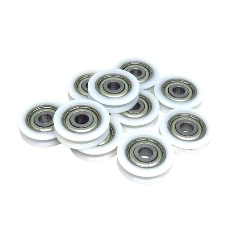 10 Pieces 21mm Outer Diameter White Delrin U-Shaped Nylon Coated Roller with 625Z Bearing BSU62521-6 POM 3mm Curved Track Guide Wheel in Saudi Arabia