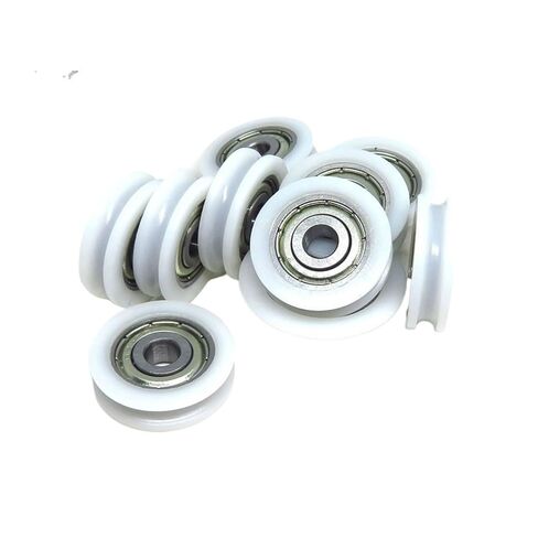 10 Pieces 21mm Outer Diameter White Delrin U-Shaped Nylon Coated Roller with 625Z Bearing BSU62521-6 POM 3mm Curved Track Guide Wheel in Saudi Arabia