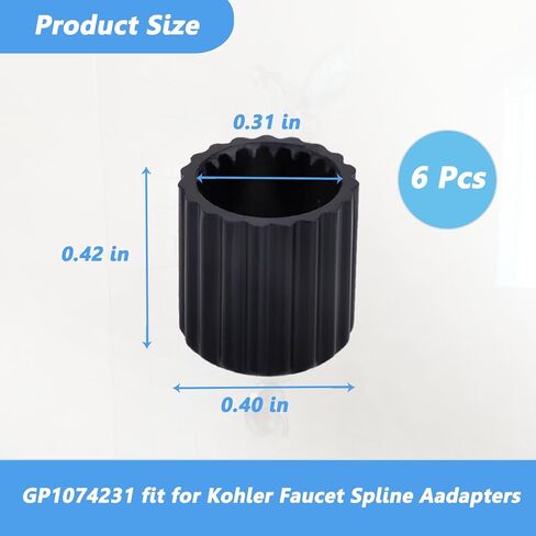 GP1074231 Fit for KL Faucet Spline Aadapter, Compatible with GP77005-RP GP70006-RP GP1092203 GP1092204 CARTRIDGE, 6 Pcs in Saudi Arabia