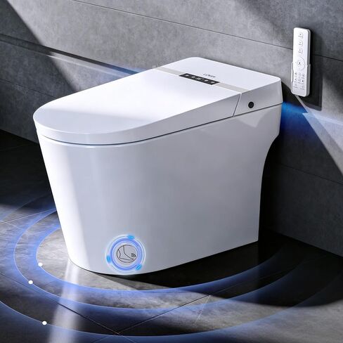 Smart Toilet,Smart Toilet with Bidet Built in,Auto Open Close, Foot Sensor, 1000 MaP Auto Flushing, Artistic Lighting,Smart Heated Seat,Air Dryer, Digital Display in Saudi Arabia