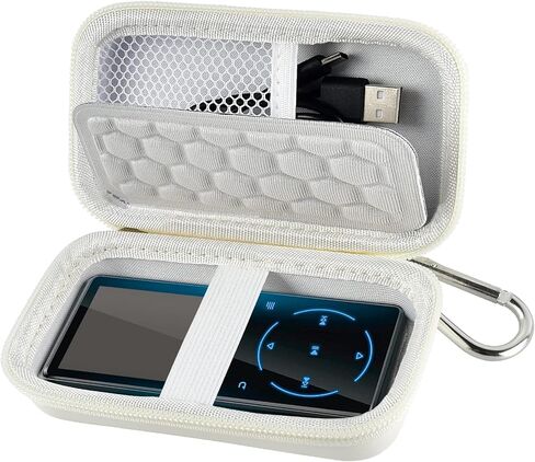حافظة مشغل MP3 وMP4 لـ SOULCKER/G.G.Martinsen/Grtdhx/iPod Nano/Sandisk Music Player/Sony NW-A45 ومشغلات الموسيقى الأخرى المزودة بتقنية Bluetooth. مناسب لسماعات الأذن، وكابل USB، وبطاقة الذاكرة - ذهبي وردي in Kuwait