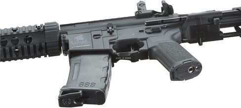 Lancer Tactical Gen 3 Airsoft Rifle Full Metal Stock PDW M4 Carbine- Programmable ETU & Mosfet Electric Full/Semi-Auto Airsoft AEG Rifle Installed High FPS with 0.20g BBS, Black in Saudi Arabia