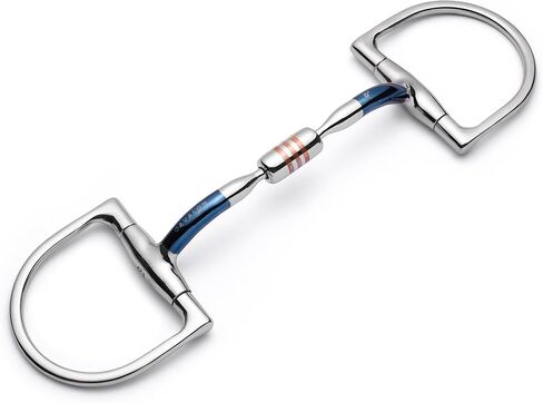 Hunter D-Ring Snaffle with Capsule Copper Roller - Sweet Iron Mouthpiece 10mm - Fixed Dee Ring, English Riding Horse Bit for Hunters, Jumpers & Young Horses in Saudi Arabia