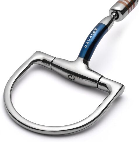 Hunter D-Ring Snaffle with Capsule Copper Roller - Sweet Iron Mouthpiece 10mm - Fixed Dee Ring, English Riding Horse Bit for Hunters, Jumpers & Young Horses in Saudi Arabia