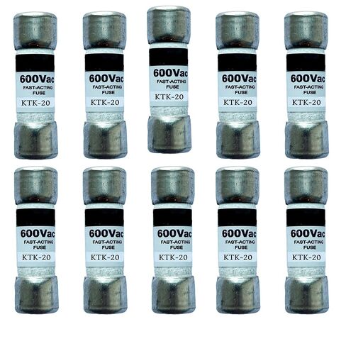 10-Pack New KTK-20 KTK-20A 600Vac Fast Acting Fuse,KTK 20A Class CC Cartridge Fuses in Kuwait