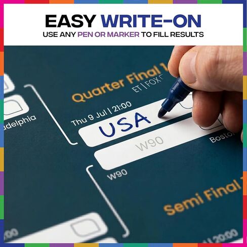 World Cup Bracket Poster 2026 | A1 Size 2026 World Cup Soccer Poster with US Kick Off Times, Fixtures, Stadiums & Host Cities | World Cup Wall Chart, Folded in Protective Envelope in Saudi Arabia