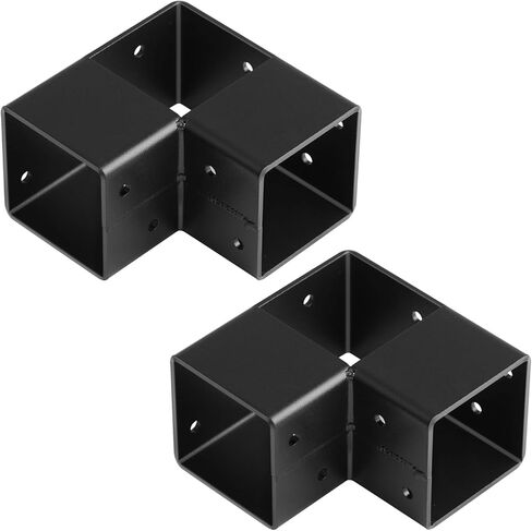 2 PCS 2"x2" Square Tubing Connector, Heavy-Duty 3-Way L Elbow Tube Fittings Fence Rail Clamp, 3/32" Thickness in Saudi Arabia