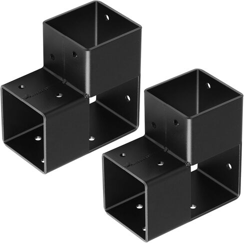 2 PCS 2"x2" Square Tubing Connector, Heavy-Duty 3-Way L Elbow Tube Fittings Fence Rail Clamp, 3/32" Thickness in Saudi Arabia