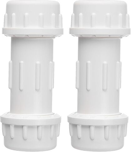 DONWARE 11/2-inch PVC Compression Coupling, Pipe Fittings Adapter Connection, Quick Union Connecting Piping and Repairs of PVC Pipe, NSF Schedule 40 ASTM D2466 White in Saudi Arabia