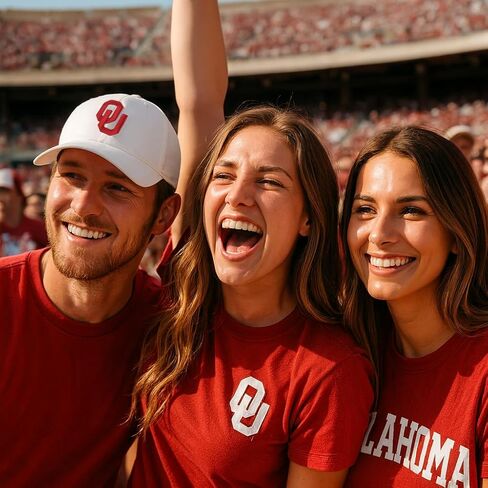 Officially Licensed Oklahoma University White/Crimson Clean Up Hat Classic Relaxed Fit Adjustable Embroidered Team Logo Sports Cap in Saudi Arabia