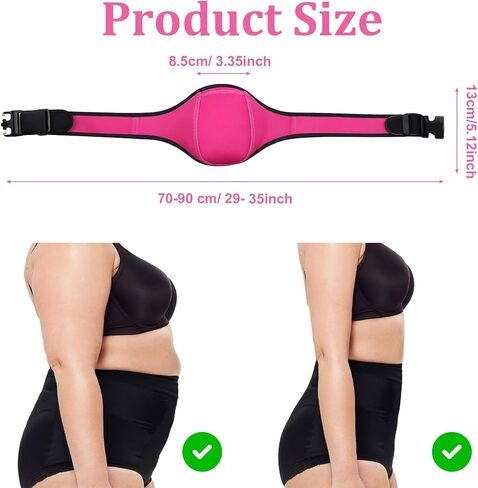 Microphone Belt Holder, Adjustable Mic Belt for Fitness Neoprene Sweat Absorbent Waistband Pouch Case for Fitness Instructor, Teacher, Speaker, Theatre (Rose Red) in Kuwait
