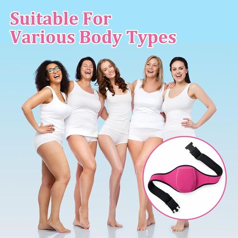 Microphone Belt Holder, Adjustable Mic Belt for Fitness Neoprene Sweat Absorbent Waistband Pouch Case for Fitness Instructor, Teacher, Speaker, Theatre (Rose Red) in Kuwait