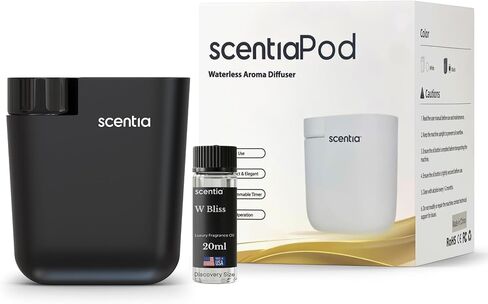 Home Scent Diffuser Starter Kit |Plug in Waterless Aroma Diffuser for Essential Oils for Home, Office, Spa | Covers up to 500 Sq. Ft. | White | 20 ml Oil Included in Saudi Arabia