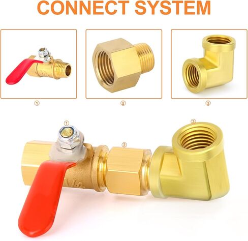 GASHER 5pcs 90 Degree Barstock Street Elbow, 1/4 Inch NPT Female Pipe to 1/4 Inch NPT Female Brass Pipe Fitting in Saudi Arabia