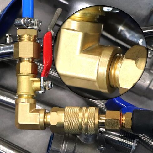 GASHER 5pcs 90 Degree Barstock Street Elbow, 1/4 Inch NPT Female Pipe to 1/4 Inch NPT Female Brass Pipe Fitting in Saudi Arabia