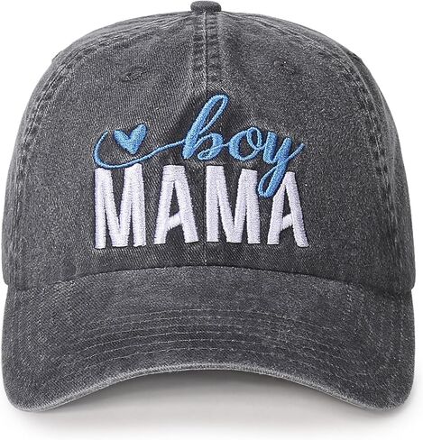 قبعة InnoBeta Boy Mom للنساء، هدايا للأم الصبية لعيد الأم، عيد الميلاد، عيد الميلاد، قبعة بيسبول مطرزة قابلة للتعديل، ماما رمادي in Saudi Arabia