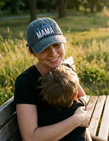 قبعة InnoBeta Boy Mom للنساء، هدايا للأم الصبية لعيد الأم، عيد الميلاد، عيد الميلاد، قبعة بيسبول مطرزة قابلة للتعديل، ماما رمادي in Saudi Arabia