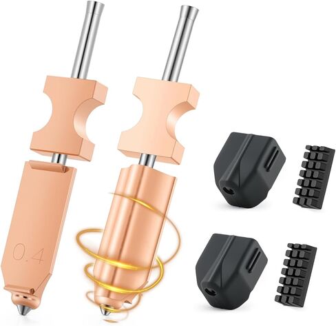 2 حزمة من فوهات Hotend مقاس 0.4 مم لطابعة Flashforge AD5X ثلاثية الأبعاد، فوهات Hotend سريعة الانفصال لاستبدال رأس الطباعة بسرعة AD5X مع عبوتين من جوارب السيليكون و2 حزمة من فرش الفوهة in Kuwait
