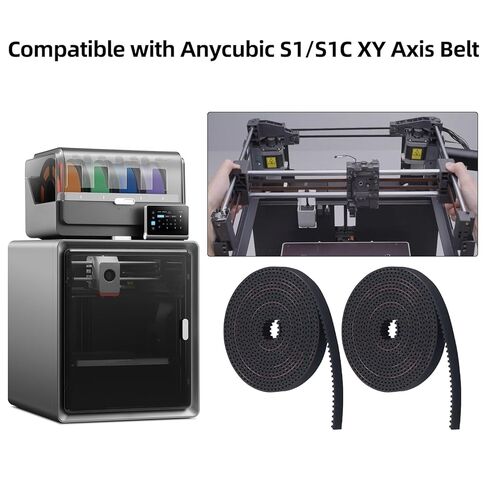 FYSETC Replacement Belt for Anycubiic Kobra S1C: X Y Axis Timing Belt Kit 2mm Teeth 6mm Width Strong Rubber for 3D Printer S1 Combo Parts in Saudi Arabia