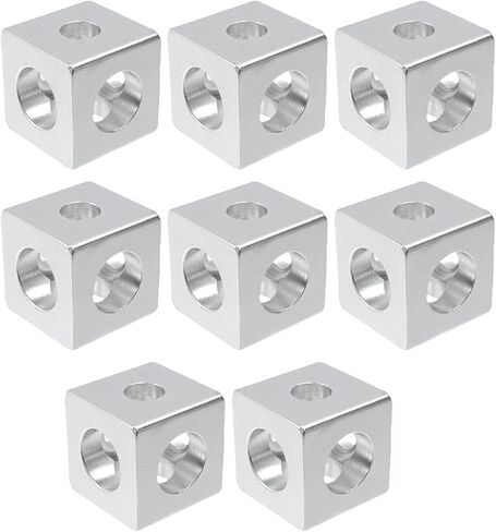 2-Way Triangle Corner Bracket 8Pcs for 2020 Aluminum Extrusion, 20x20x20mm Black Connector Block for 6mm Slot V-Slot 3D Printer Frame, Aluminum Alloy Connection Hardware with M5 Screws in Saudi Arabia