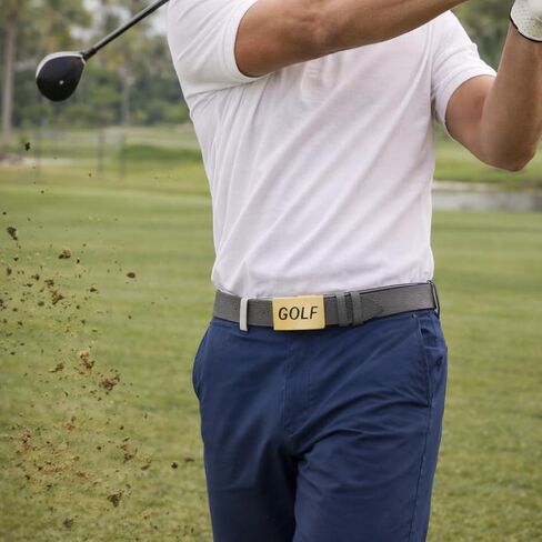 CauraCo Golf Belt Genuine Leather With Gold Buckle Included Ball Marker For Mens Womens Golfers Golfing Shorts And Long Pants in Saudi Arabia