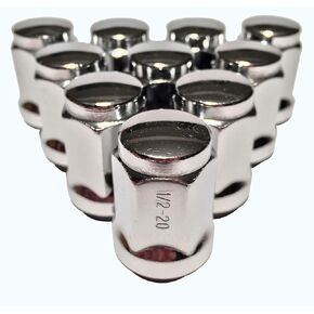 10 1/2" Lug Nuts Chrome Acorn Bulge Wheel Nut Closed End Lugnuts 1/2x20 c in Saudi Arabia