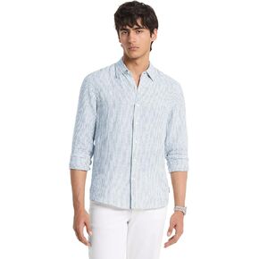 Michael Kors Men's Long Sleeve Striped Linen Top in Saudi Arabia