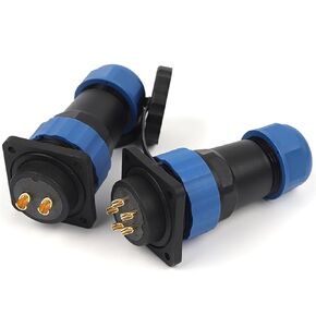 SP28 Straight Square 4 Holes Panel Mount Connector 2-26 Pin Male Female Socket Power Wire 1Pcs(SP28-9S) in Saudi Arabia