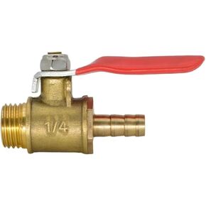 YQBS Brass Ball Valve Male To 6mm-12mm Barb Hose Tail Water Oil Air Gas Fuel Pipe Fittings(1l4 Male - 8mm) in Kuwait