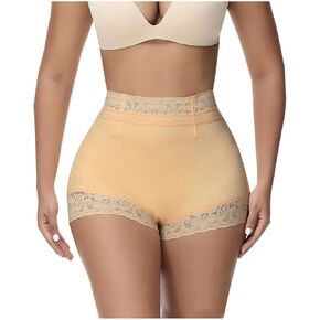 Biker Shorts Women Tummy Control Lace Trim Microfiber Snug Fit Seamless Shapewear Under Dress Shorts in Kuwait