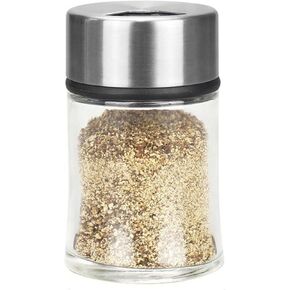Stainless Steel Salt and Pepper Shaker with Adjustable Sprinkler Lid, Precision-Crafted Glass Salt Dispenser for Kosher Salt, Pepper, Kitchen Spices, Herbs, Coffee, Protein Powder and Baking in Kuwait