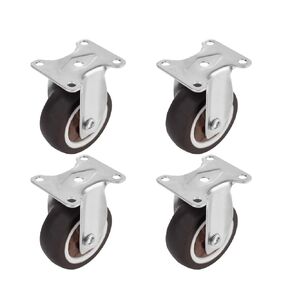 Furniture Caster Swivel 1/2 Inches Universal 360° Soft Rubber Wheel 4Pcs in Kuwait