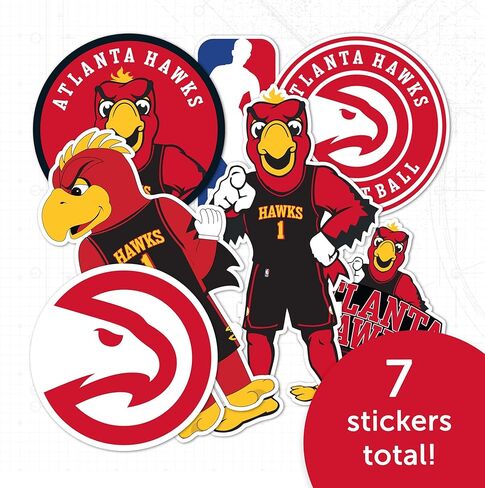ملصق Desert Cactus Atlanta Hawks NBA مرخص رسميًا من الفينيل ملصق زجاجة مياه للكمبيوتر المحمول وسجل قصاصات السيارة (النوع 2-التميمة) in Saudi Arabia