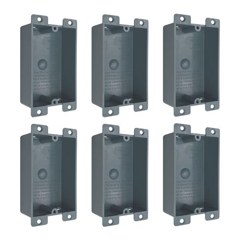 1-Gang Old Work Electrical Outlet Box, Plastic Junction Box for Switches,14Cu in Outlet Box,for Home Improvement, AWG Standard,ETL Listed and Fire Rated for 2 Hours(1 Pack). in Saudi Arabia