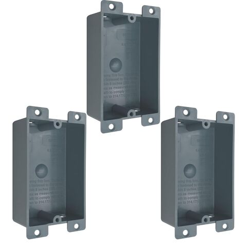 1-Gang Old Work Electrical Outlet Box, Plastic Junction Box for Switches,14Cu in Outlet Box,for Home Improvement, AWG Standard,ETL Listed and Fire Rated for 2 Hours(1 Pack). in Saudi Arabia