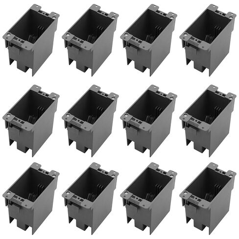 1-Gang Old Work Electrical Outlet Box, Plastic Junction Box for Switches,14Cu in Outlet Box,for Home Improvement, AWG Standard,ETL Listed and Fire Rated for 2 Hours(1 Pack). in Saudi Arabia