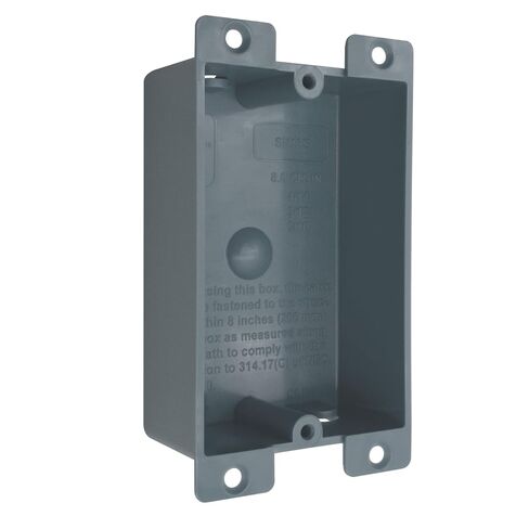 1-Gang Old Work Electrical Outlet Box, Plastic Junction Box for Switches,14Cu in Outlet Box,for Home Improvement, AWG Standard,ETL Listed and Fire Rated for 2 Hours(1 Pack). in Saudi Arabia