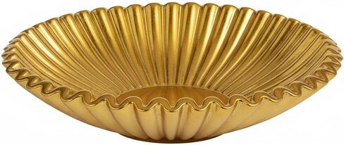 Beige Small Decorative Bowl - Stylish Resin Purse Bowls - Key Bowl for Entryway Table - Artificial Scalloped Ruffle Bowl for Display Centerpiece in Saudi Arabia