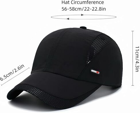 Baseball Cap Unisex Quick-Dry Mesh Venting All-Season Lightweight Sports Hat for Running, Travel, Outdoor in Saudi Arabia