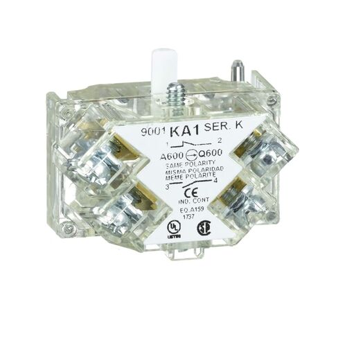 1- 9001KA1 600V FINGER SAFE CONTACT BLOCK شنايدر 1N.O 1N.C SQUARE D in Kuwait