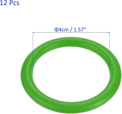M METERXITY 12 Pack Carnival Toss Rings - Plastic Round Throw Hoops, Apply to Parties/Interactive Games (1.57-Inch, Green) in Saudi Arabia