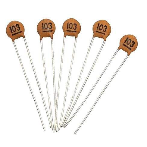 مكثفات قرصية سيراميكية 0.01 فائق التوهج (103) 10nF 10000pF 50V (عبوة من 50) in Kuwait