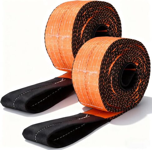 2PCS 3"x10Ft Lift Sling Straps, Supper Sturdy Nylon Lifting Straps, 28000LBS Capacity Heavy Duty Eye-Eye Tow Strap for Hoist, Tree Saver, Winch Strap in Saudi Arabia