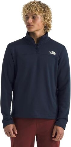 The North Face Men's Cedar Trail Grid Fleece Quarter Zip Jacket - Soft Fleece Jacket, Reinforced Binding on Collar & Cuffs, Summit Navy, Medium in Saudi Arabia