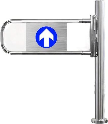 Automatic Swing Gate with Self-Closing Mechanism and Guardrail for Supermarket Entrances, Yards, and Warehouses in Saudi Arabia