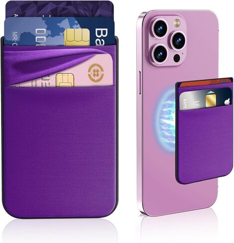 Cloudvalley Magnetic Card Wallet ، عصا علبة حامل البطاقة على الهاتف لـ iPhone Magsafe Series 16 Pro Max/ 16 Pro/ 16 Plus/ 16/15 Pro Max/ 15 Pro/ 15 Plus/ 15/14/12 ، Blue ، Blue in Kuwait