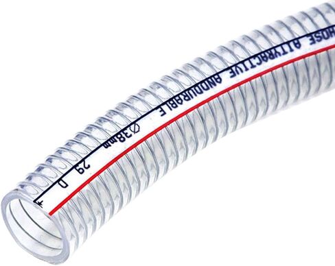 PVC tube steel wire reinforced tubing, PVC Steel Wire Hose 1 Meter 2.5mm Wall ID 10mm/13mm Clamps for Water Oil Air Transfer(ID 10mm) in Saudi Arabia