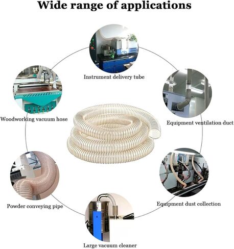 PVC tube steel wire reinforced tubing, PU Transparent Steel Wire Reinforced Hose 1 Meter Multiple Sizes Flexible Durable Temperature(Inner diameter: 210mm) in Saudi Arabia