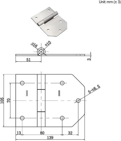 Equipment and Machinery Cabinet Doors 304 Stainless Steel Hinges Hardware Accessories 1Pcs in Saudi Arabia